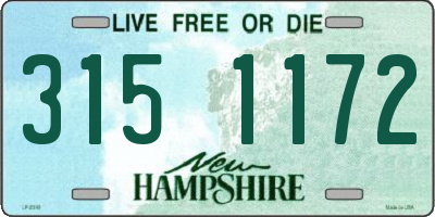 NH license plate 3151172