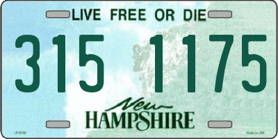 NH license plate 3151175