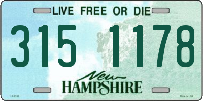 NH license plate 3151178