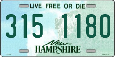 NH license plate 3151180