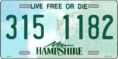 NH license plate 3151182