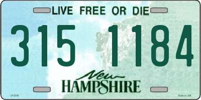 NH license plate 3151184