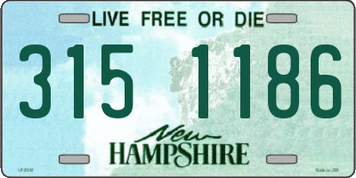 NH license plate 3151186