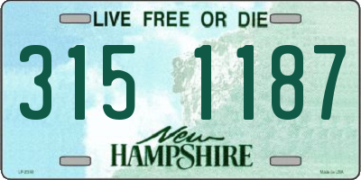 NH license plate 3151187