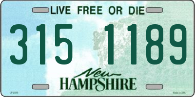 NH license plate 3151189