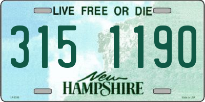 NH license plate 3151190