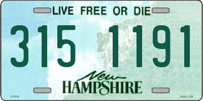 NH license plate 3151191