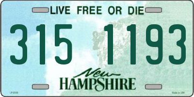 NH license plate 3151193