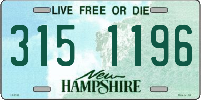 NH license plate 3151196