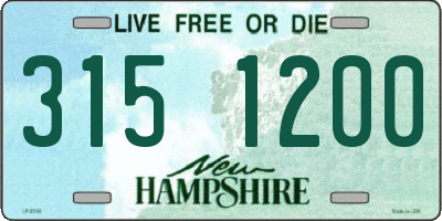 NH license plate 3151200