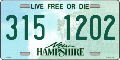 NH license plate 3151202