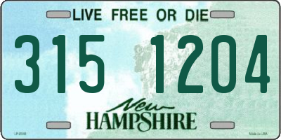 NH license plate 3151204