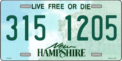 NH license plate 3151205
