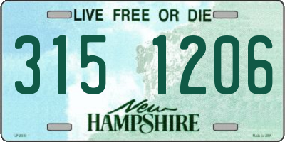 NH license plate 3151206