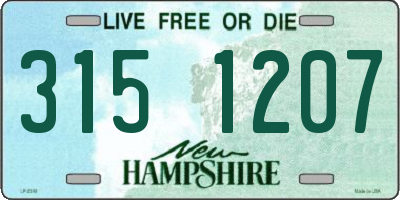 NH license plate 3151207