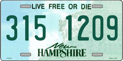 NH license plate 3151209
