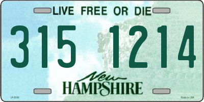NH license plate 3151214
