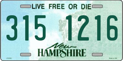 NH license plate 3151216