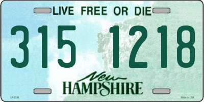 NH license plate 3151218