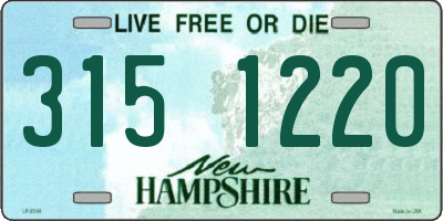NH license plate 3151220