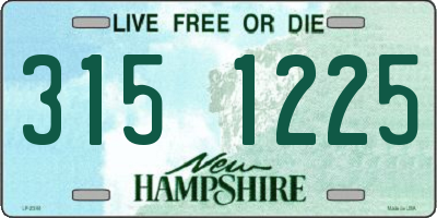 NH license plate 3151225