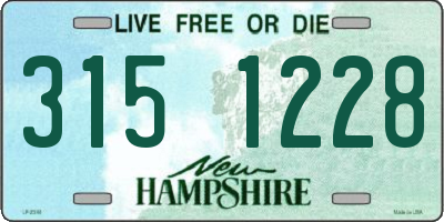NH license plate 3151228