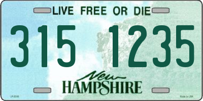 NH license plate 3151235
