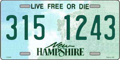 NH license plate 3151243