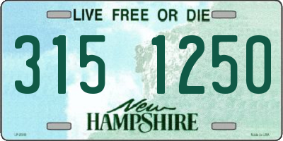 NH license plate 3151250