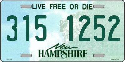 NH license plate 3151252