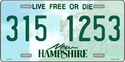 NH license plate 3151253