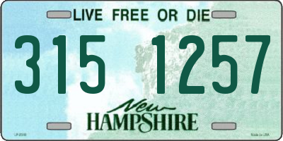 NH license plate 3151257
