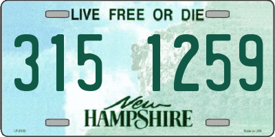 NH license plate 3151259