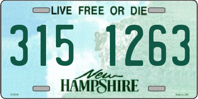 NH license plate 3151263