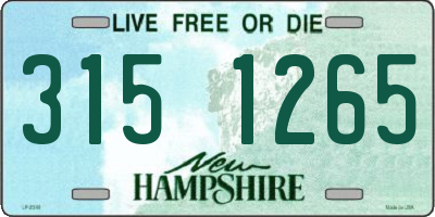 NH license plate 3151265