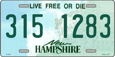 NH license plate 3151283