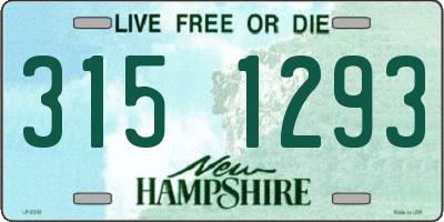 NH license plate 3151293