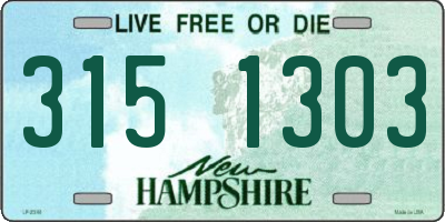 NH license plate 3151303