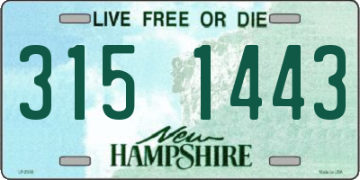 NH license plate 3151443