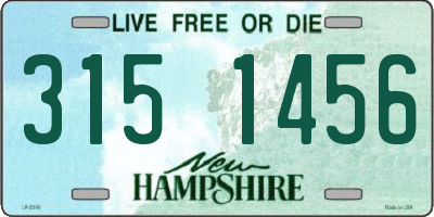 NH license plate 3151456