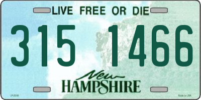 NH license plate 3151466