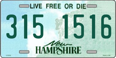 NH license plate 3151516
