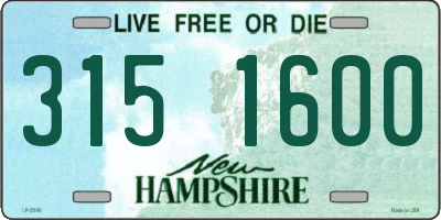 NH license plate 3151600