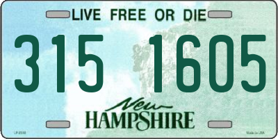 NH license plate 3151605