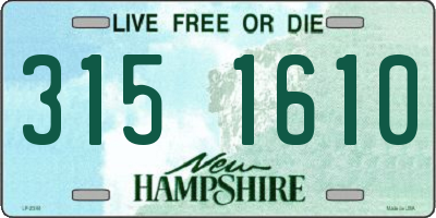 NH license plate 3151610