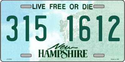 NH license plate 3151612