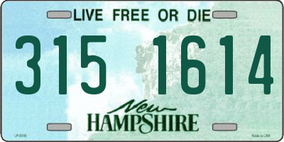 NH license plate 3151614
