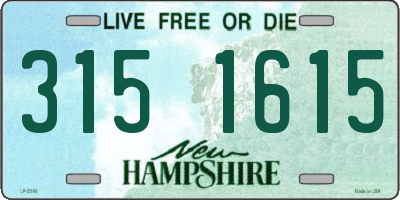 NH license plate 3151615