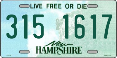 NH license plate 3151617