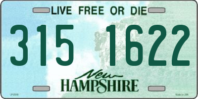 NH license plate 3151622